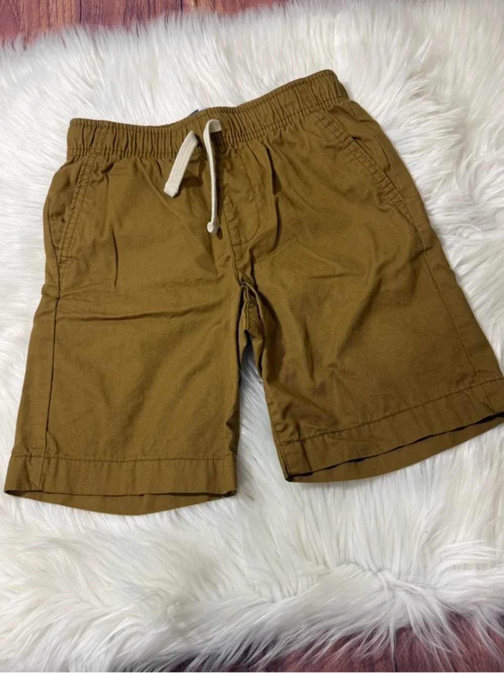 Old Navy Relaxed Fit Brown Pull On Cotton Shorts - Boys Size M (8)